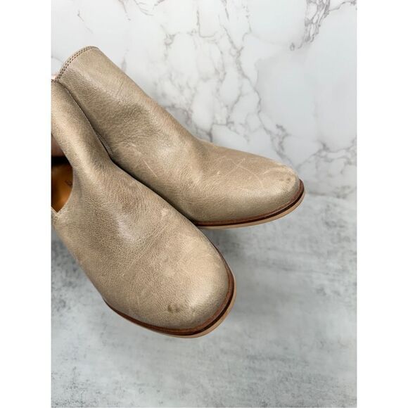 Lucky Brand Boots Womens Size 8.5 Tan Leather Block‎ Heel Pull On Style - Picture 10 of 12